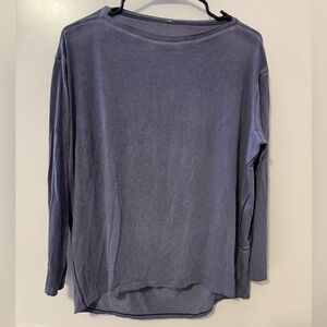 Women's Blue Long Sleeve Top